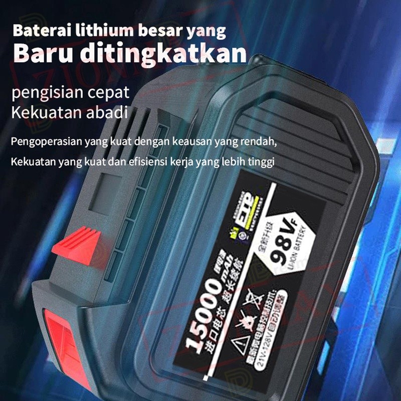 [MERAH-HITAM]ORIGINAL JLD IMPACT WRENCH 98 VOLT CORDLESS IMPACT JLD 48VOLT MESIN PEMBUKA BAUT JLD