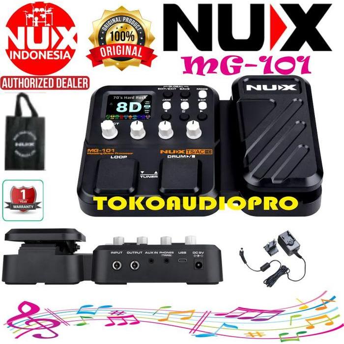TERLARIS Nux MG-101 Modeling Guitar Processor Efek Gitar Nux Mg101 gratis ongkir