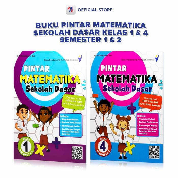 Buku Pintar Matematika SD Volume 1 Dan 2 Kurikulum Merdeka Semester 1 2 / Giri Utama SIDOARJO - GU
