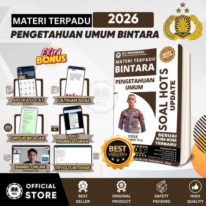 PLC - Buku Bintara POLRI 2026 Modul Pengetahuan Umum Soal HOTS & Pembahasan Lengkap TNI POLRI