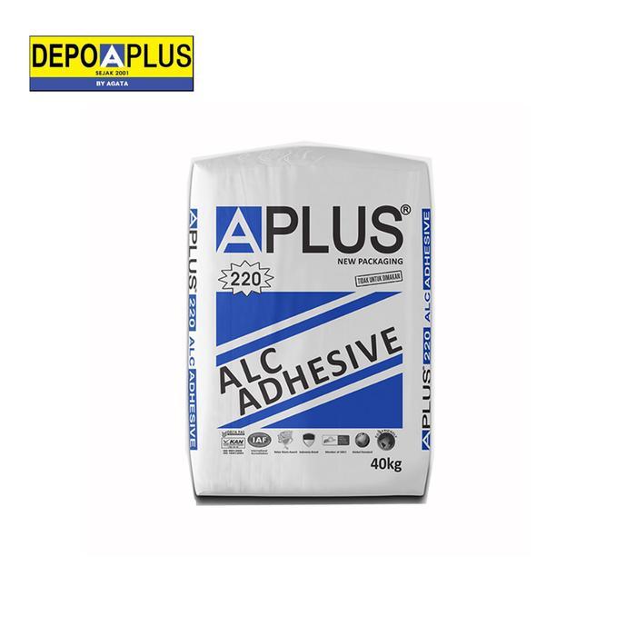 Terlaris Semen Aplus 220 Alc Adhesive Mortar Pasang Bata Ringan / Hebel 40Kg