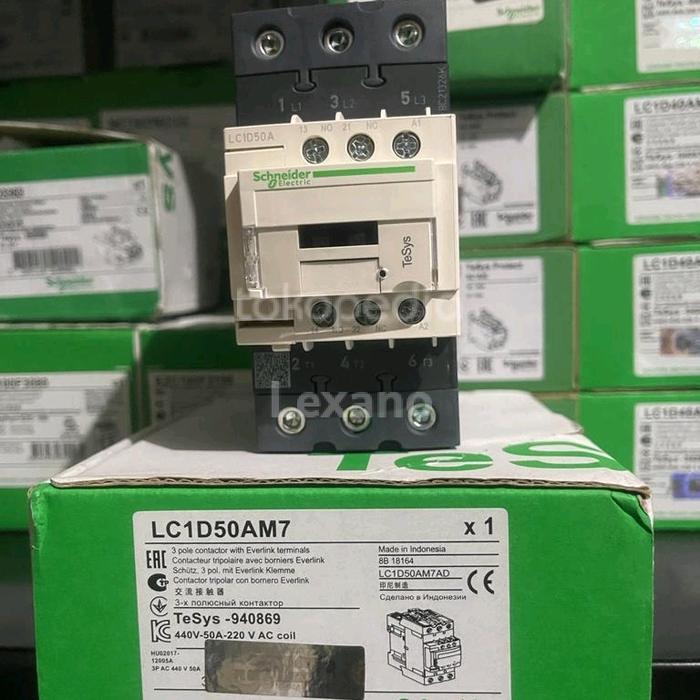 LC1D50M7 KONTAKTOR CONTACTOR SCHNEIDER 3P LC1D50A LC1D50AM7 LC1D 50 ORIGINAL