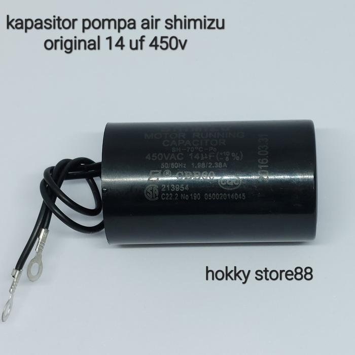 KAPASITOR POMPA AIR SHIMIZU 14 UF ORIGINAL/ KAPASITOR POMPA PC 260 BIT
