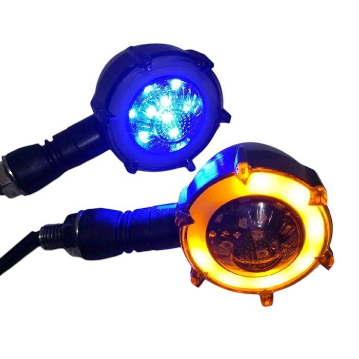 SEIN LED BULAT RUNNING CB TIGER SCOOPY RITING BULAT RUNNING LAMPU SEIN BULAT 2IN1 FOTO MOTOR
