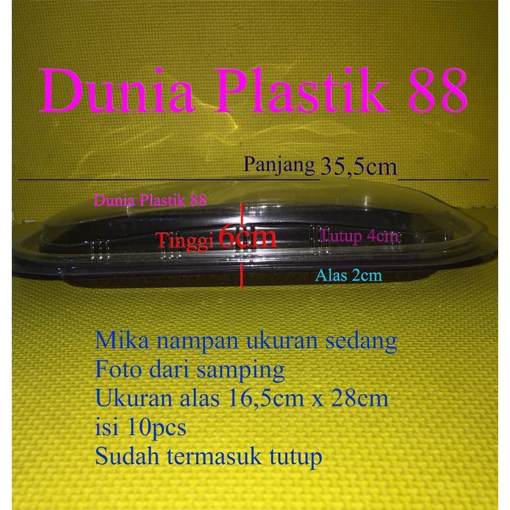Ready Isi10Pcs Plastik Mika Nampan Uk M Sedang Tray Tampah Tempat Susun Kue -Gratisongkir