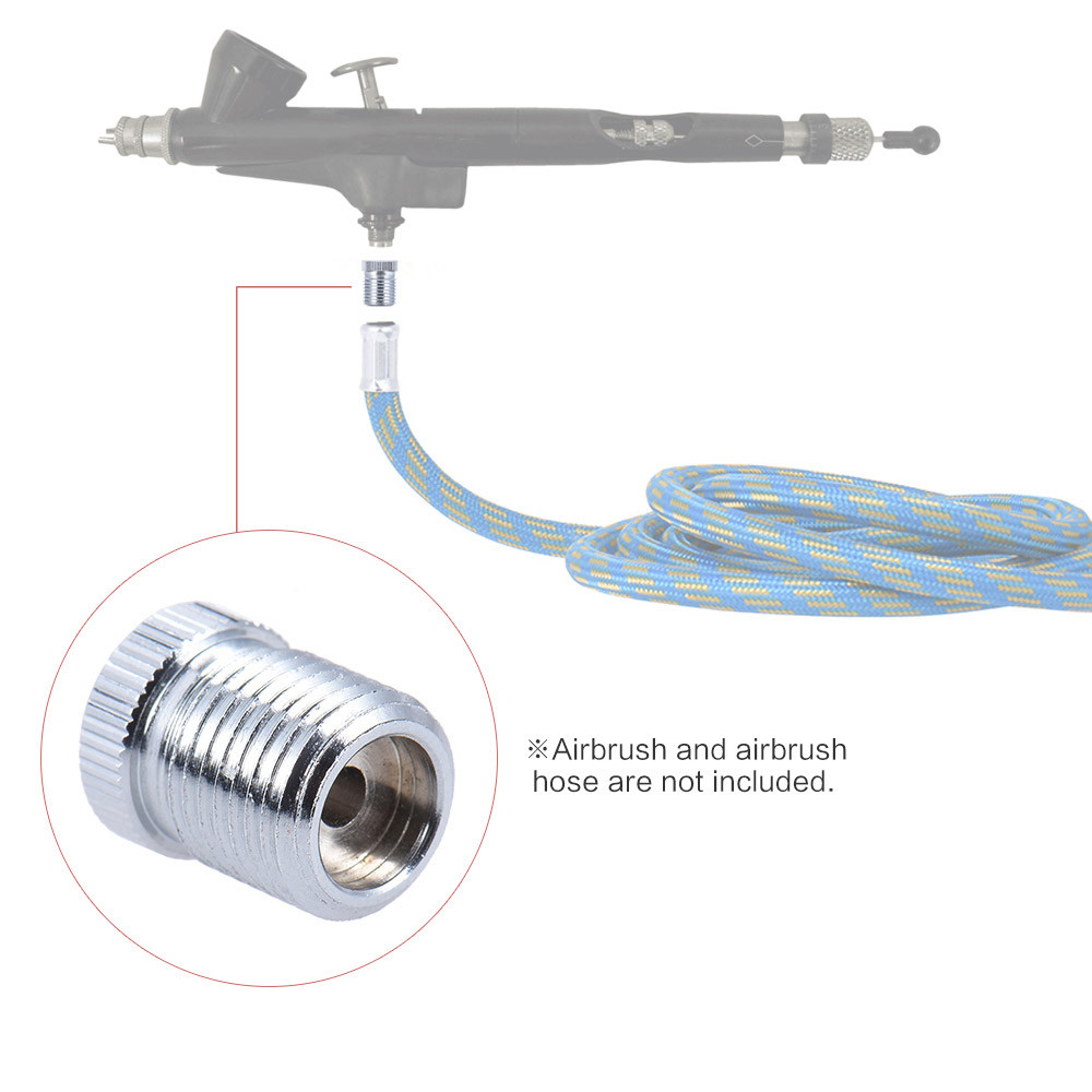 Airbrush Fitting Conversion Adapter for Badger, Convert Thread Size to 1/8" BSP Size Thread Hose Ada