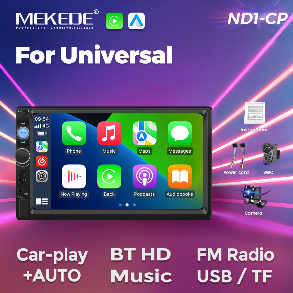 MEKEDE 2 Din Car Radio Universal Autoradio Multimedia MP5 Player 2DIN Carplay Android Auto Stereo