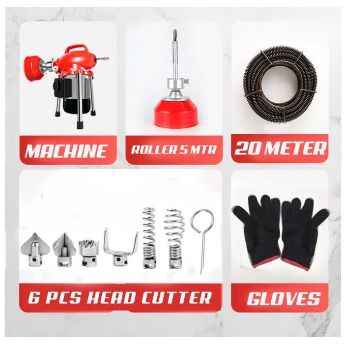 1 Set Mesin Drain Cleaner Universal Mesin Ridgid Drain Cleaner Mesin Pembersih Pipa Tersumbat Solusi
