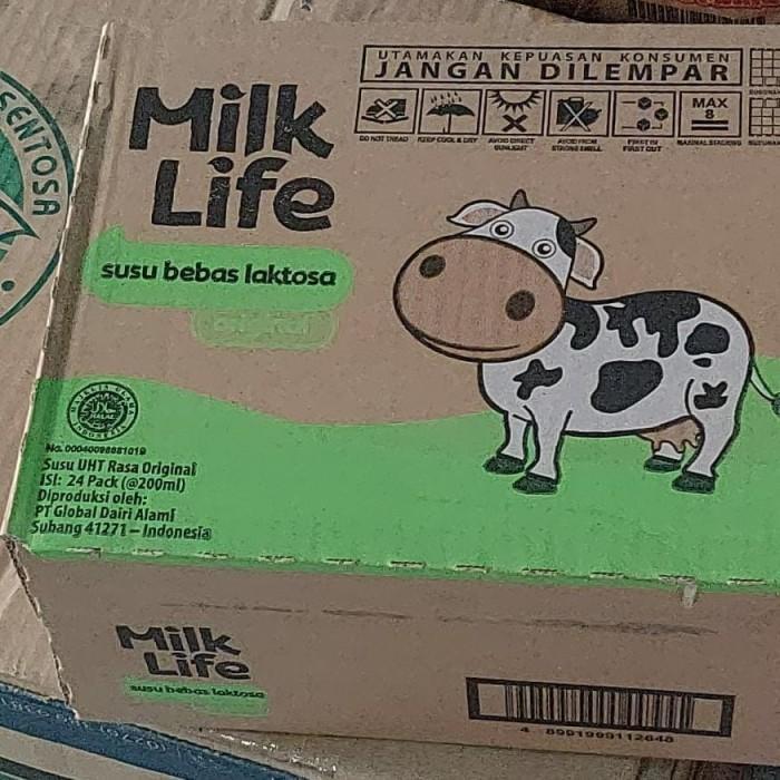 Ready Susu Uht Milk Life 200Ml Milk Life Dus 24 Susu Lactose Free Milk Life