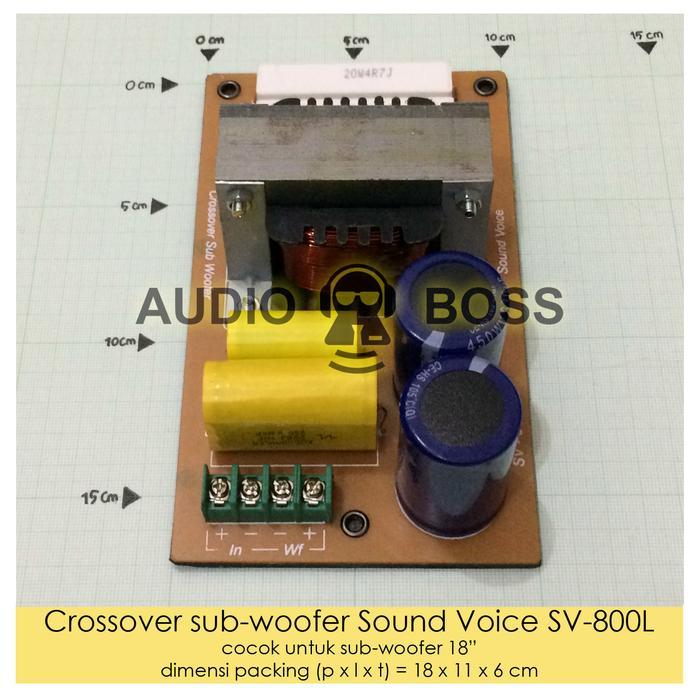 Crossover Subwoofer Crossover Pasif Sound Voice 18 Inch Sv-800L 18" Terbaik