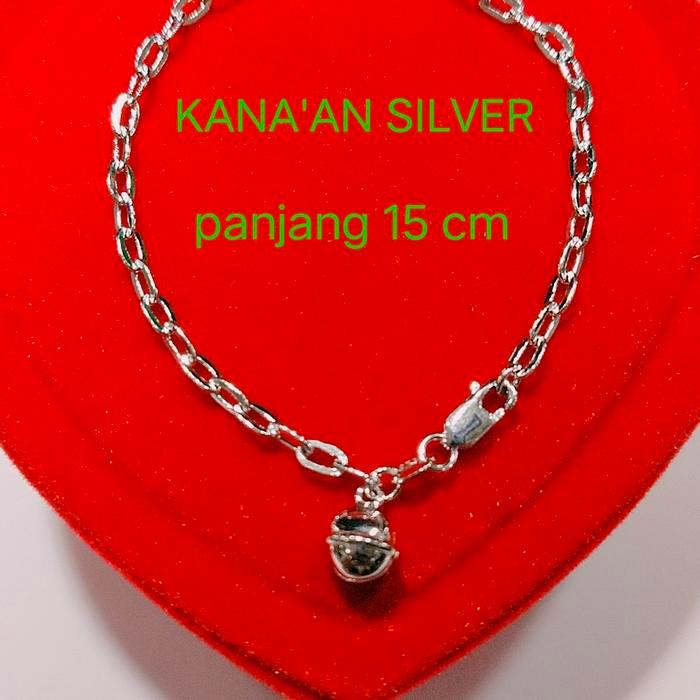 Gelang tangan anak/gelang kaki bayi + bunyi perak asli925 lapisan emas