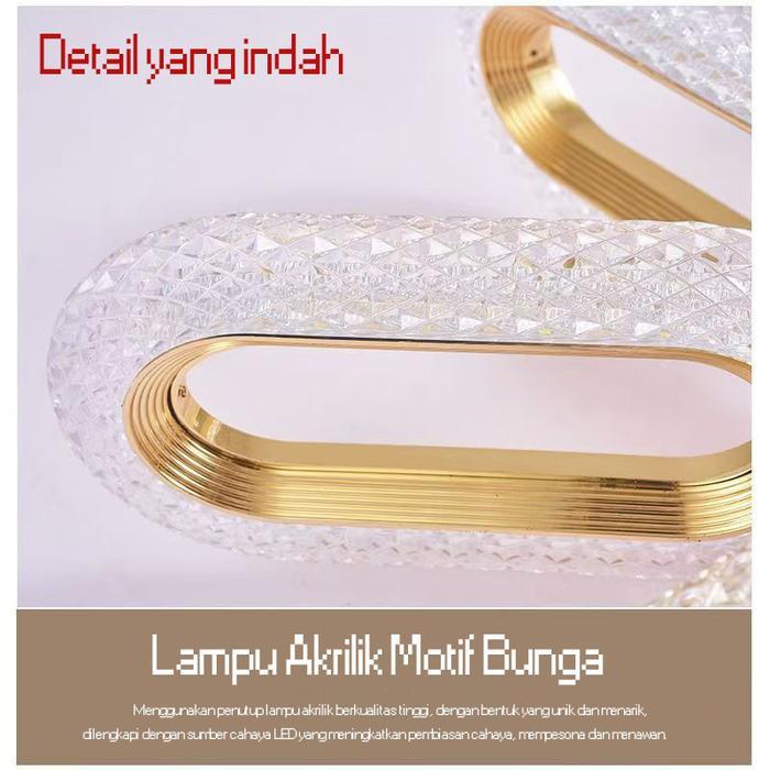 Lampu kristal ruang tamu lampu gantung kristal mewah cahaya lampu plafon ruang tamu kamar tidur