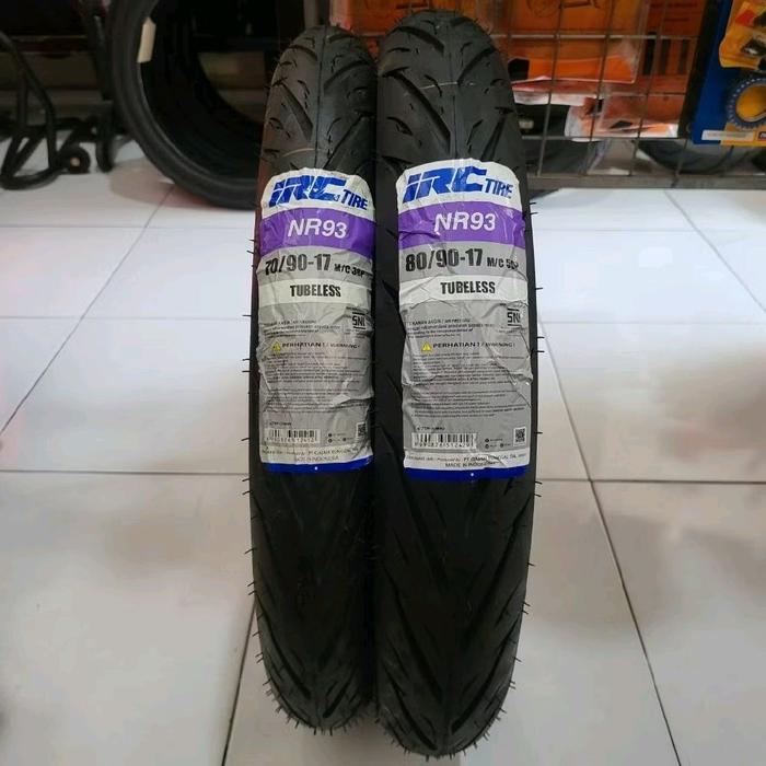 Paket Ban Sepasang motor Irc NR93 70/90 ring 17 dan 80/90 17 tubeless Tl blade Revo Supra x 125