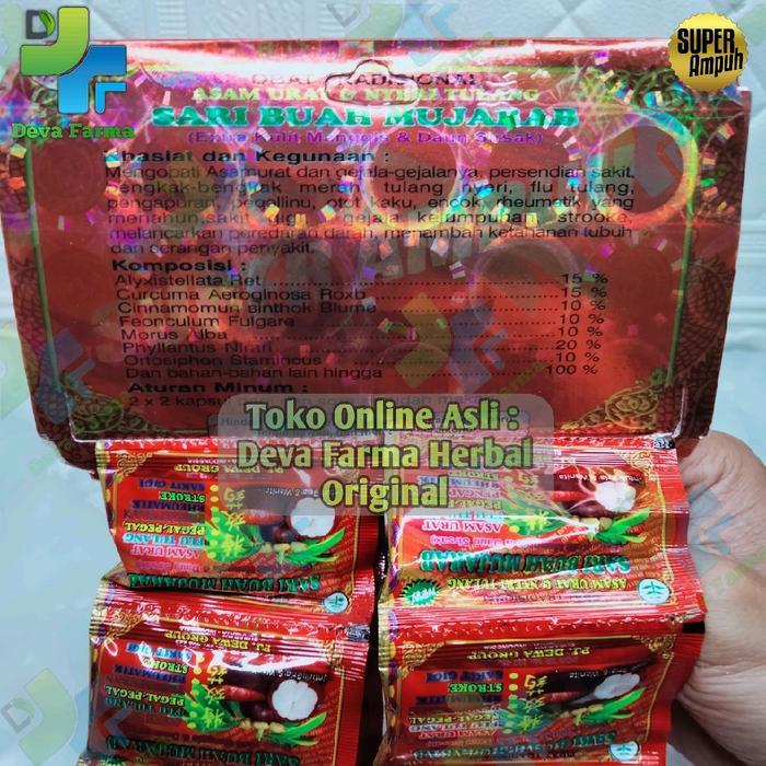 Mujarab Sari Buah Mujarab Kapsul Sbm Kapsul Sari Buah Manggis Dan Buah Sirsak Obat Asam Urat