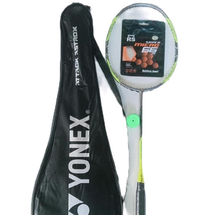 Yonex Raket Badminton Arcsaber 7 dengan Tas dan Bola Micro 66 - Seri Attack Astrox untuk Performa