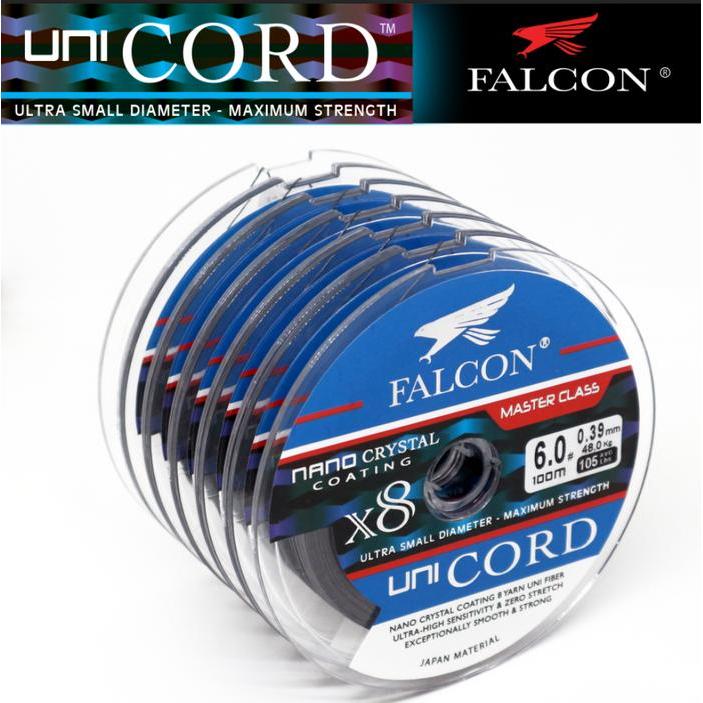 Falcon Fishing - Senar PE X8 FALCON Uni Cord Nano Crystal Coated 100 M connecting Mancing Pancing