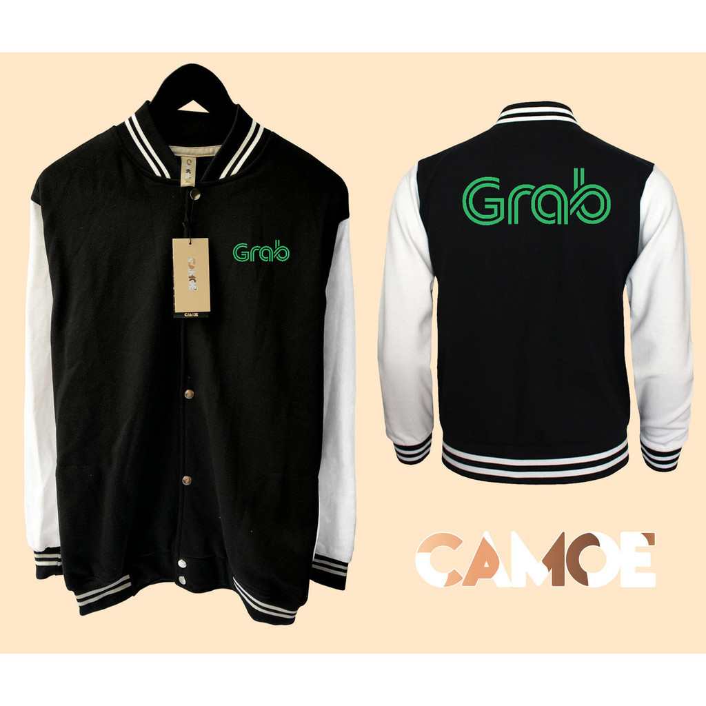 Jaket Baseball Varsity Grab logo