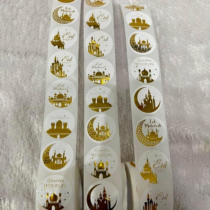 Sticker Label Toples Lebaran ROLL 500PCS Sticker Idul Fitri Toples 2,5Cm