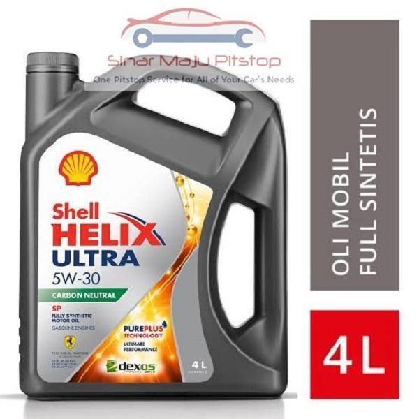 PELUMAS OLI MESIN MOBIL FULL SYNTHETIC SHELL HELIX ULTRA HX8 SAE 5W-30 API SP 4 LITER ORIGINAL 100%