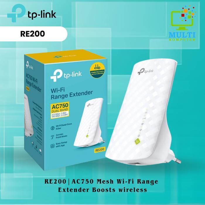 Tp-Link Re200 Ac750 Wifi Range Extender Archer Series Tl-Re200