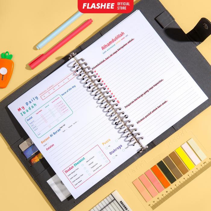 Flashee Daily Ibadah Tracker Untuk Muslim Sholat Tracker Catatan Ibadah Notes Ramadhan Planner Paper