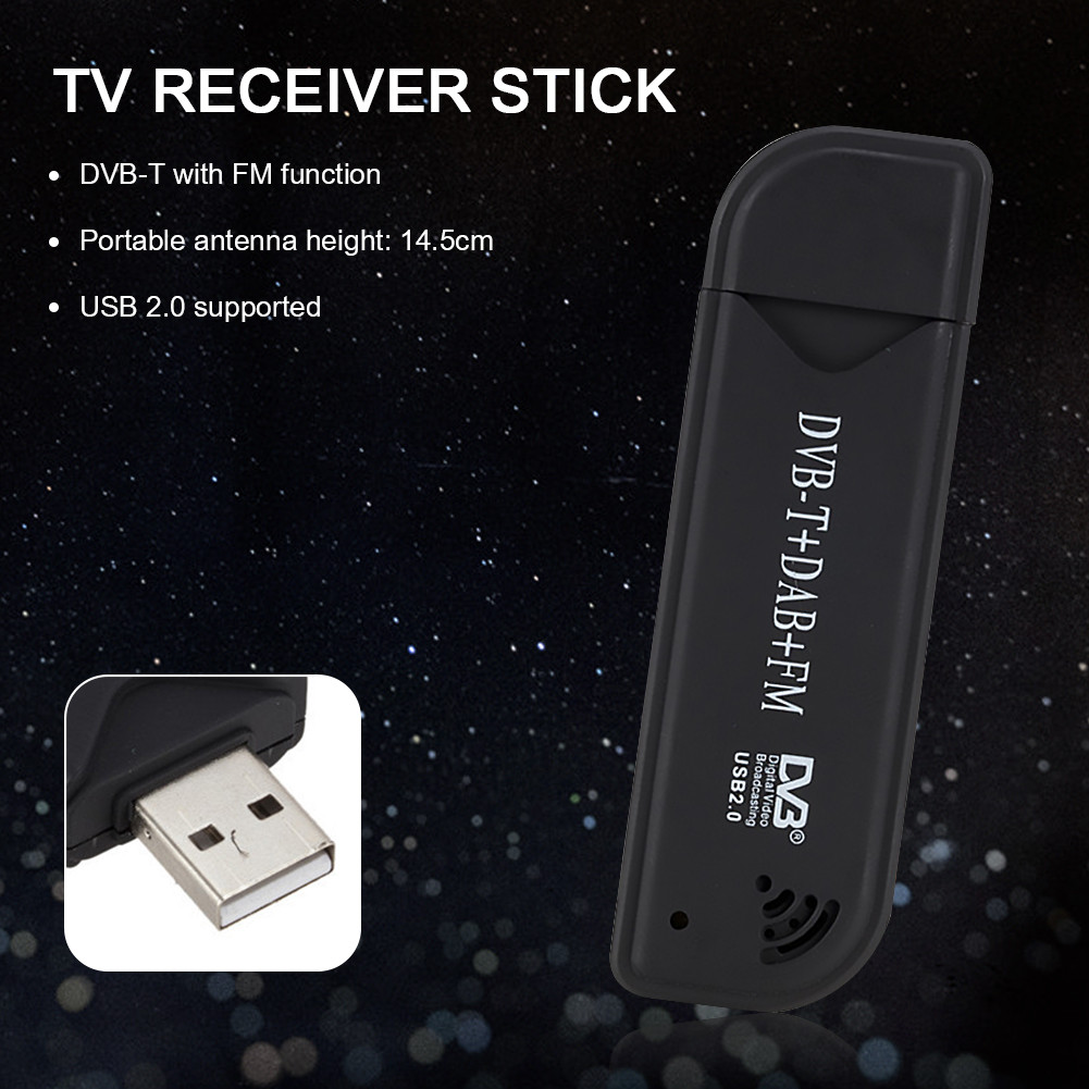 Digital TV Stick Mini USB2.0 Wireless Radio Dongle DVB-T+FM+DAB 0012 Antenna Receiver for Household