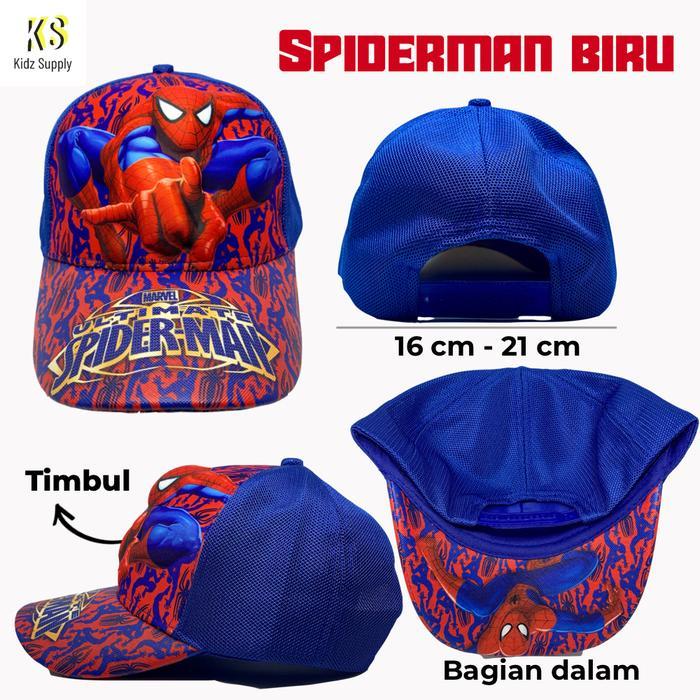 Topi Anak Laki Laki Timbul Kidz Supply gambar Marvel spiderman ironman