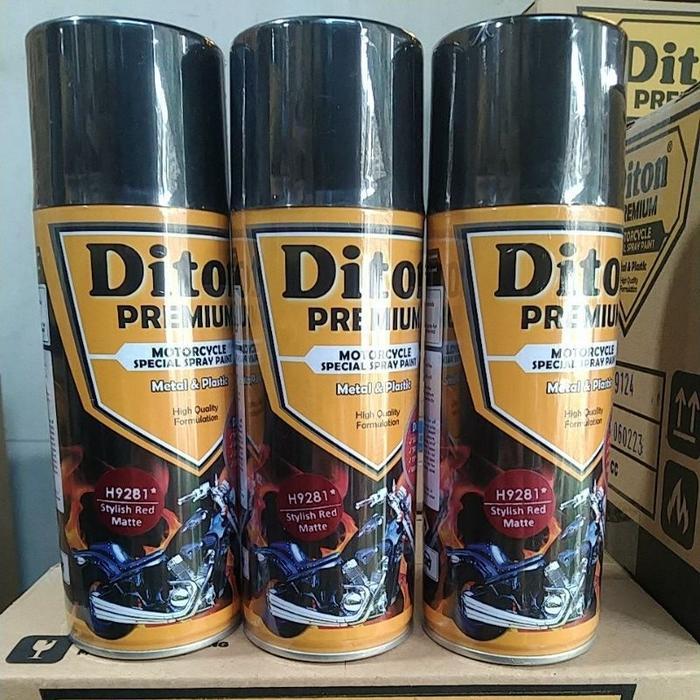 Pilok Pilox Diton Premium Merah Doff Dof Sylist Red Matt 9281 400Cc #Gratisongkir
