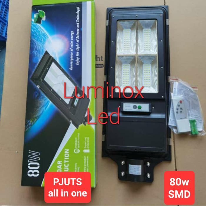 lampu jalan solar panel 80watt 80 w tenaga surya matahari 80w 80 watt