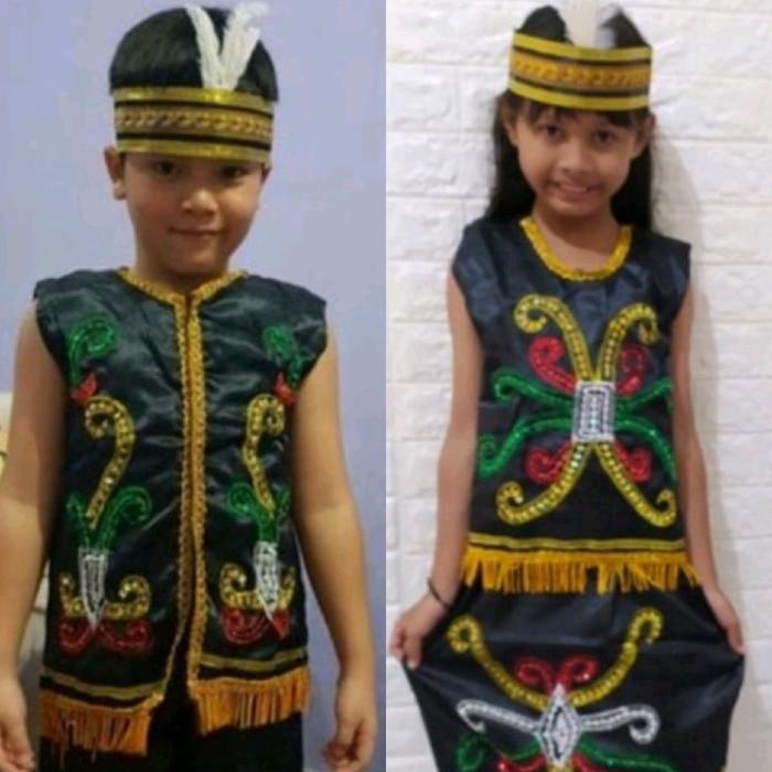 Baju Adat Dayak Anak Laki Perempuan TK SD // baju karnaval // baju dayak kaltim
