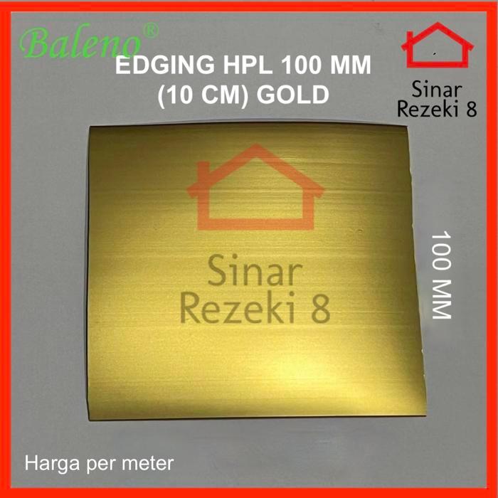 Edging HPL GOLD 100 MM / Emas Pinggiran Meja Kayu Woodgrain taco PVC .