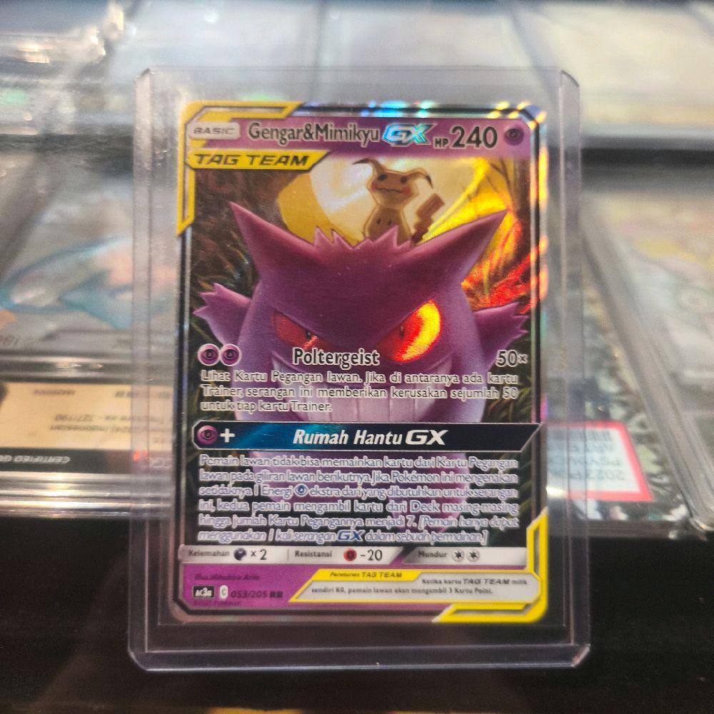 Gengar & Mimikyu GX RR Tag Team AC3a 053/205 Pokemon TCG Indonesia Game Kartu Koleksi Trading Card G
