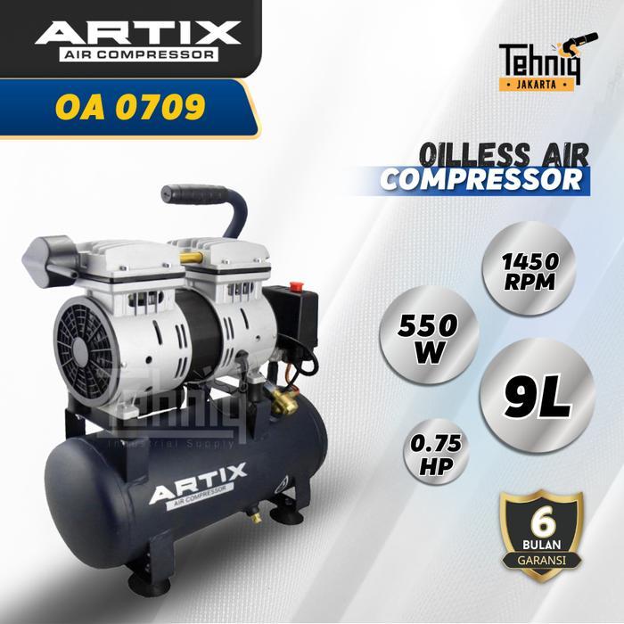 Mesin Kompresor Listrik Oilless Artix Oa 0709 Air Compressor Tanpa Oli