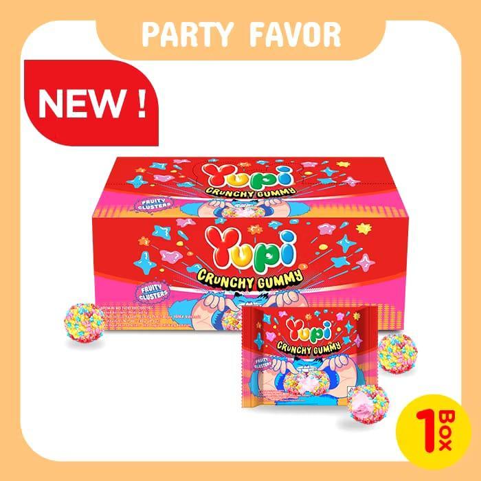 Terbaru Yupi Crunchy Gummy Fruity Clusters Isi 12 Pcs