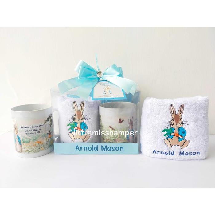 PAKET MUG DAN HANDUK BORDIR KEMAS BOX MIKA