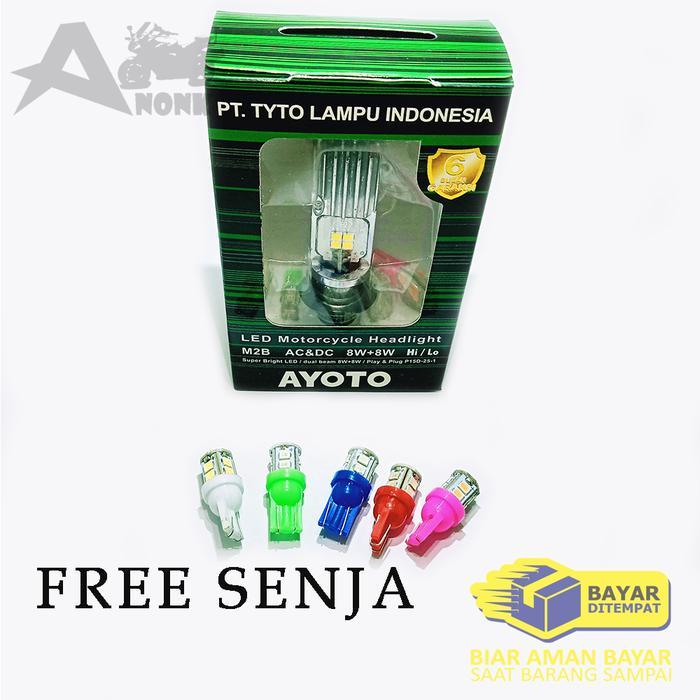 Lampu Depan Led Motor Beat Ayoto Putih Ac/Dc (Free Lampu Senja/Kota)