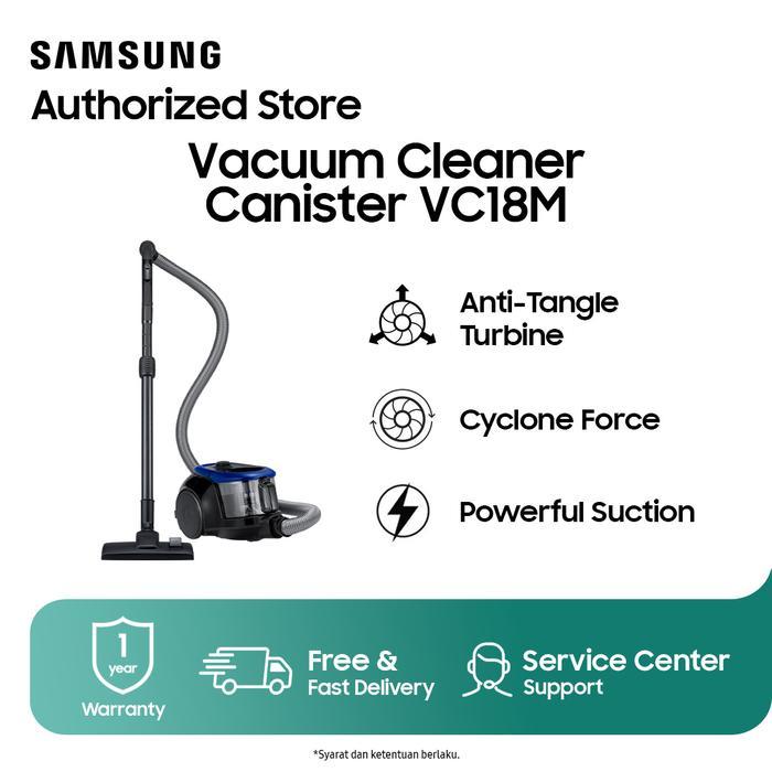 SAMSUNG CANISTER VACUUM CLEANER 380 W - VC18M2120SB/SE