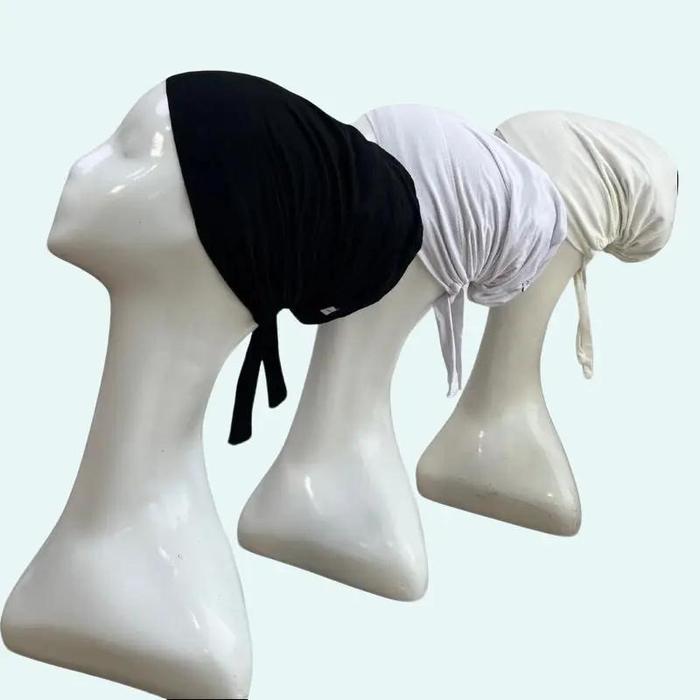 Hastari Inner Basic Turki Ciput Kaos Rayon Premium Jilbab Wanita Tali Panjang Besar Model Belakang