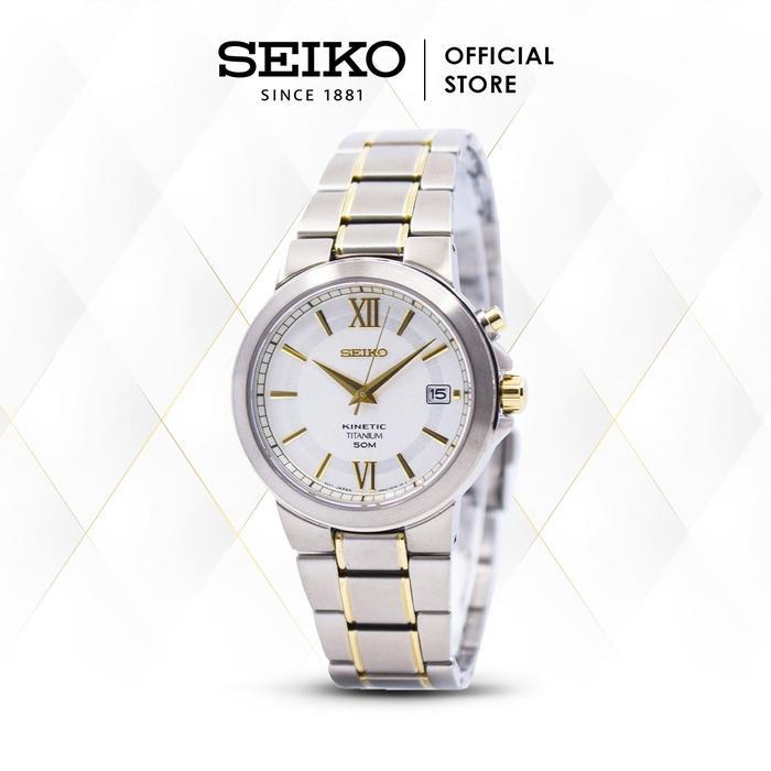 Jam Tangan Pria Seiko Kinetic SKA485P1 Titanium Quartz Original