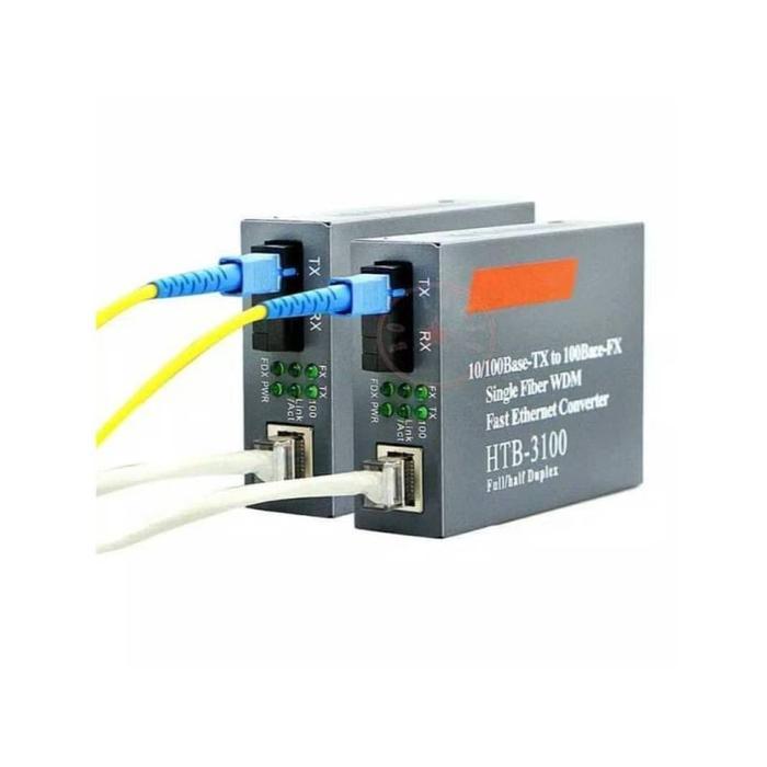 Media Converter / Konverter Fo / Fiber Optik Htb-3100 10/100 1Pair