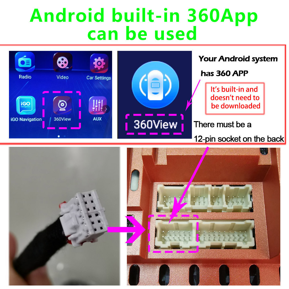 360 camera For Android multimedia 360 Panoramic Accessories for Car android Radio 360 Panoramic