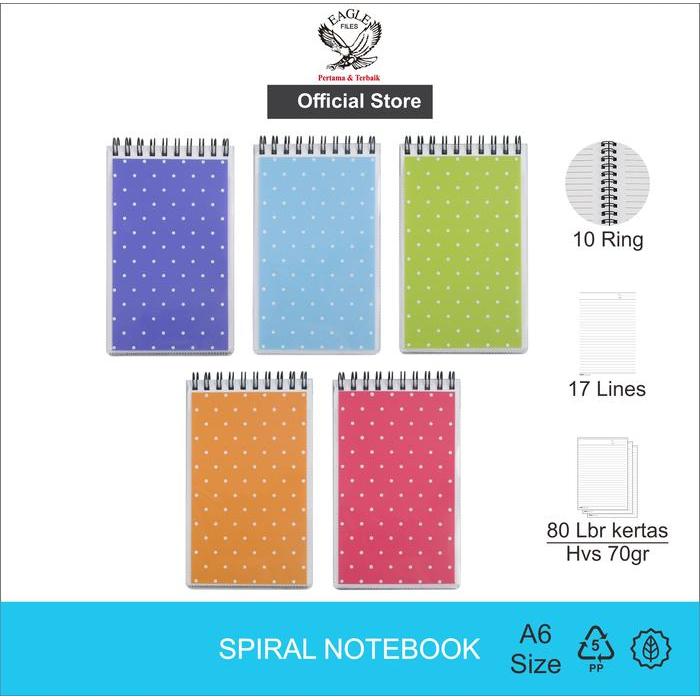 TOMEX Buku Tulis Spiral / Notebook Spiral / Notes / Spiral Notebook A6