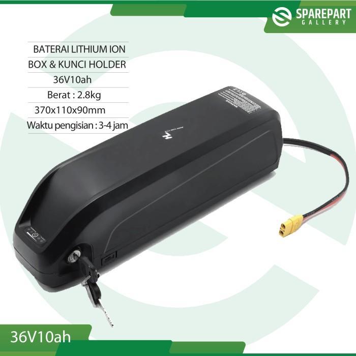 Aki Baterai Lithium Ion 36v10Ah dan charger sepeda listrik - 36V10AH
