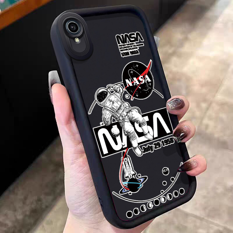 Casing Hp untuk VIVO Y91C Y90 Y1s Case Astronot NASA Kasing silikon Cesing Softcase anak muda Kesing