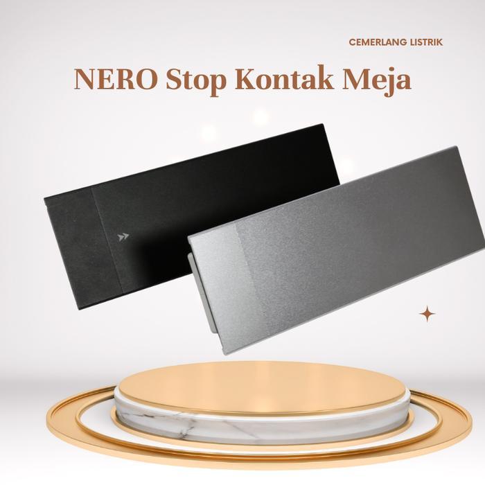 Nero Table Top Power Socket Table Outlet & Usb Charger TTPS1