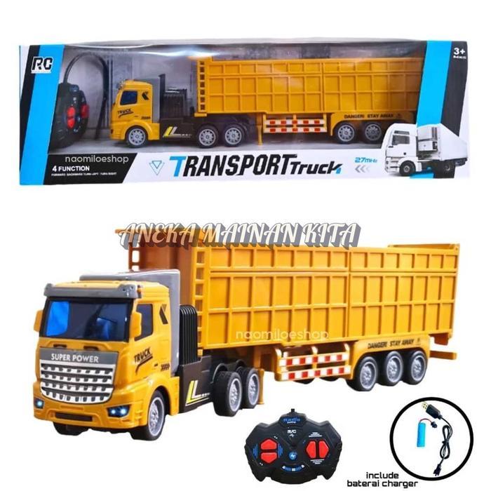 Hot Wheels - Mainan Mobil Remote Control Rc Container Truck 12 Roda Truk Muatan Barang Remote