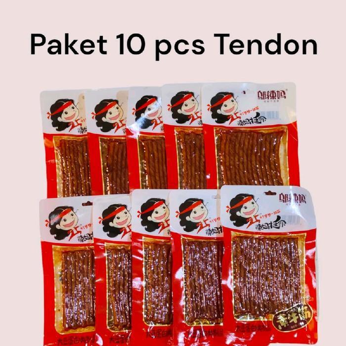 Paket 10 Pcs Latio Tendon Spicy Camilan Viral Termurah