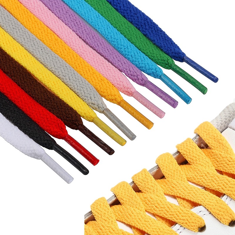 1 Pair New Black White Shoe Laces / AF1 Shoelaces Flat Thicken Weave Craft Off High-top Sneaker