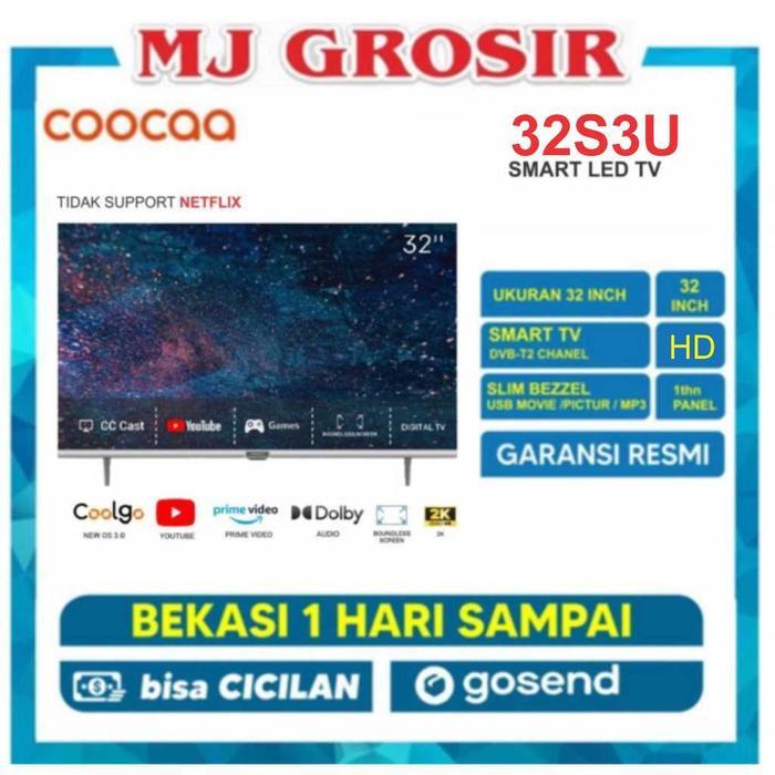 LED TV POLYTRON 32" 32CV1869 / 32K70M / 32S3U / ADV 3209 32 INCH SMART TV - COOCAA 32S3U SMART, DUS 
