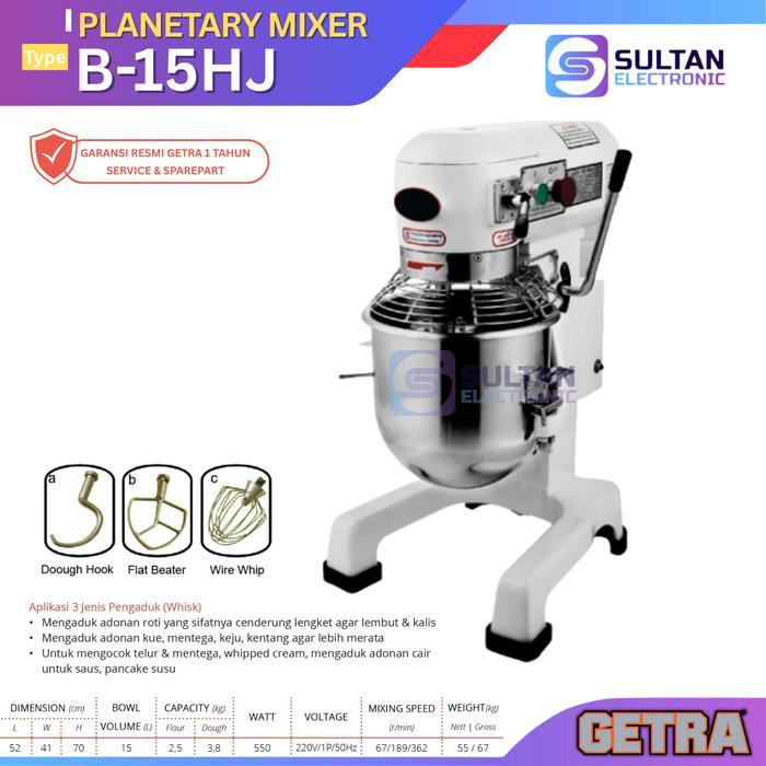 GETRA PLANETARY MIXER / MIXER ADONAN BESAR - B-15HJ / B 15 HJ / B15HJ